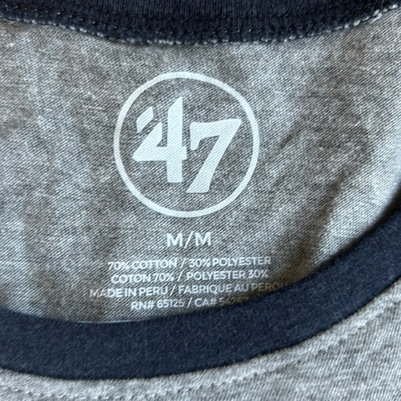 NWT 47 Women's University of Arizona Wildcats Gray Blue Baseball Tee Size Medium - Picture 3 of 11